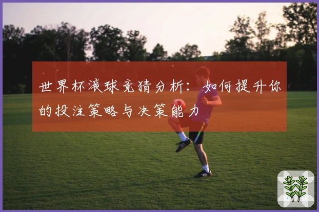 世界杯滚球竞猜分析：如何提升你的投注策略与决策能力